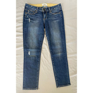 Paige 'Jimmy Jimmy Crop' Destroyed Lightweight Stretch Denim Jeans. Size 24, GUC